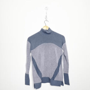 LULULEMON WARM & RESTORE SWEATER TURTLENECK MAGNET GREY STARLIGHT womens 8 flaw